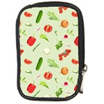 Seamless Pattern With Vegetables  Delicious Vegetables Compact Camera Leather Case