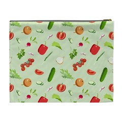 Seamless Pattern With Vegetables  Delicious Vegetables Cosmetic Bag (XL) from ArtsNow.com Back
