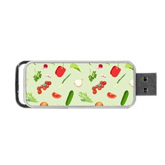 Seamless Pattern With Vegetables  Delicious Vegetables Portable USB Flash (Two Sides) from ArtsNow.com Back