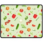 Seamless Pattern With Vegetables  Delicious Vegetables Double Sided Fleece Blanket (Medium) 
