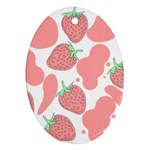 Strawberry Cow Pet Ornament (Oval)