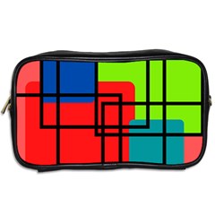 Colorful Rectangle boxes Toiletries Bag (Two Sides) from ArtsNow.com Back