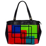 Colorful Rectangle boxes Oversize Office Handbag