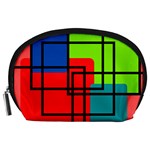 Colorful Rectangle boxes Accessory Pouch (Large)