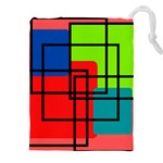 Colorful Rectangle boxes Drawstring Pouch (4XL)