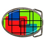 Colorful Rectangle boxes Belt Buckles