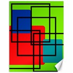 Colorful Rectangle boxes Canvas 18  x 24 