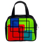 Colorful Rectangle boxes Classic Handbag (Two Sides)