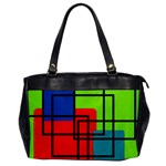 Colorful Rectangle boxes Oversize Office Handbag