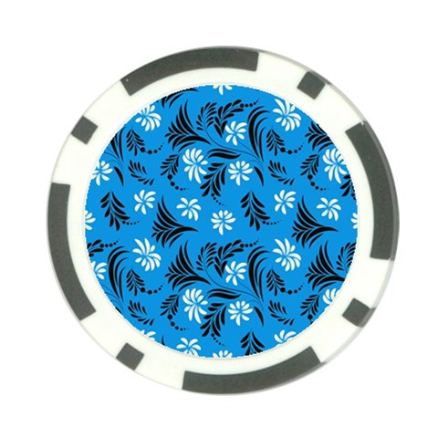 Folk flowers art pattern Floral  surface design  Seamless pattern Poker Chip Card Guard from ArtsNow.com Front