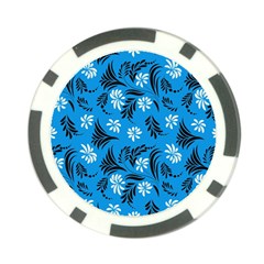 Folk flowers art pattern Floral  surface design  Seamless pattern Poker Chip Card Guard (10 pack) from ArtsNow.com Front