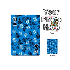 Folk flowers art pattern Floral  surface design  Seamless pattern Playing Cards 54 Designs (Mini) from ArtsNow.com Front - Spade10