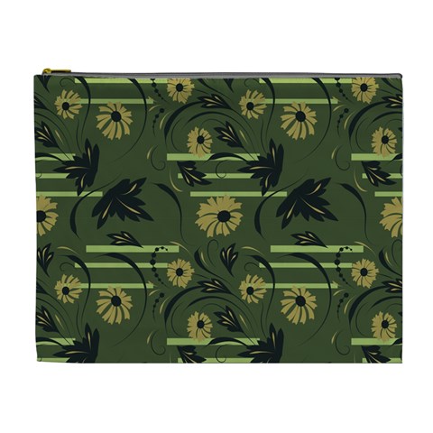 Folk flowers art pattern Floral  surface design  Seamless pattern Cosmetic Bag (XL) from ArtsNow.com Front