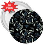 Folk flowers art pattern 3  Buttons (10 pack) 