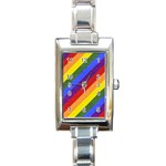 Lgbt Pride Motif Flag Pattern 1 Rectangle Italian Charm Watch