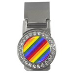 Lgbt Pride Motif Flag Pattern 1 Money Clips (CZ) 