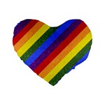 Lgbt Pride Motif Flag Pattern 1 Standard 16  Premium Heart Shape Cushions