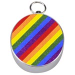 Lgbt Pride Motif Flag Pattern 1 Silver Compasses