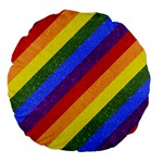 Lgbt Pride Motif Flag Pattern 1 Large 18  Premium Flano Round Cushions