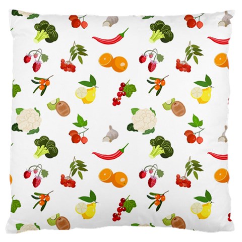 Fruits, Vegetables And Berries Large Flano Cushion Case (One Side) from ArtsNow.com Front