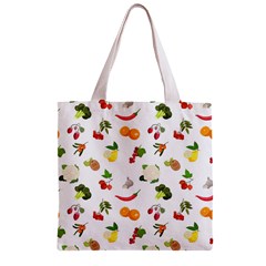 Fruits, Vegetables And Berries Zipper Grocery Tote Bag from ArtsNow.com Front