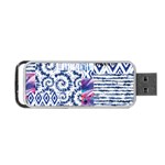 Blue Pastel Print Portable USB Flash (Two Sides)