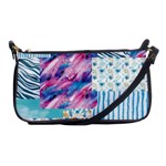 Blue Wavespastel Shoulder Clutch Bag