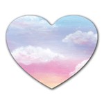 Evening Sky Love Heart Mousepads