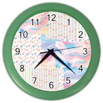 Pastel Love Color Wall Clock