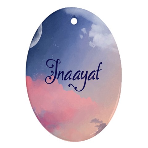 Inaayat Ornament (Oval) from ArtsNow.com Front