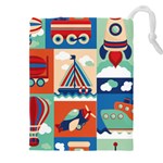 Travel With Love Drawstring Pouch (4XL)