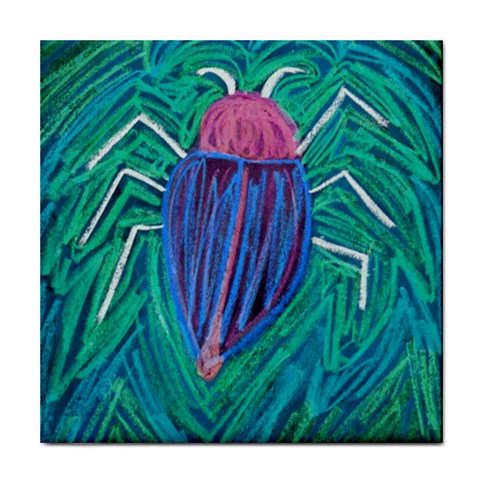 Big Green Bug  Tile Coaster from ArtsNow.com Front