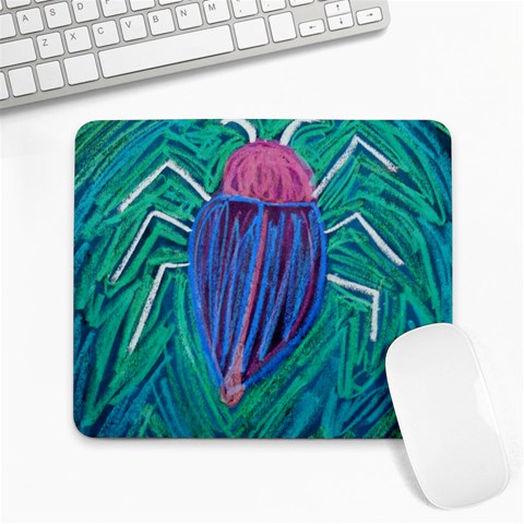 Big Green Bug  Large Mousepad from ArtsNow.com Front