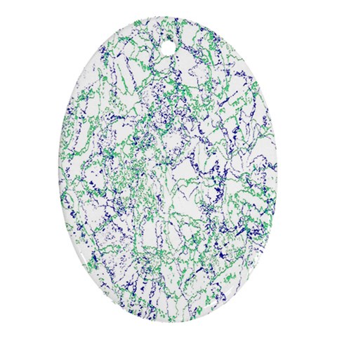 Splatter Abstract Bright Print Ornament (Oval) from ArtsNow.com Front