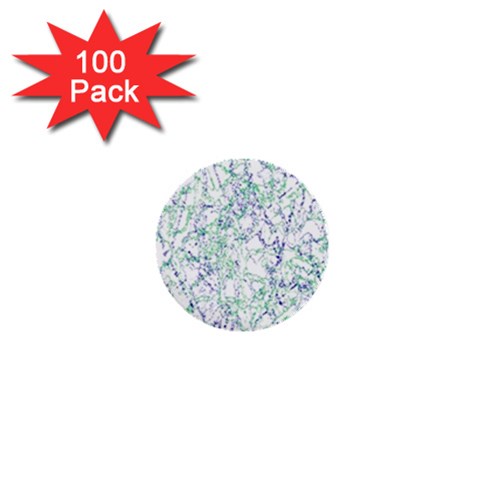 Splatter Abstract Bright Print 1  Mini Buttons (100 pack)  from ArtsNow.com Front