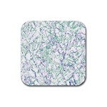 Splatter Abstract Bright Print Rubber Coaster (Square) 