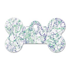 Splatter Abstract Bright Print Dog Tag Bone (Two Sides) from ArtsNow.com Back