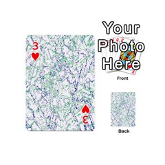 Splatter Abstract Bright Print Playing Cards 54 Designs (Mini) from ArtsNow.com Front - Heart3