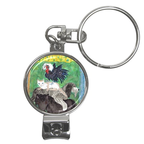 Bremen Town Musicians Nail Clippers Key Chain from ArtsNow.com Front