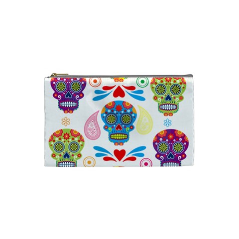 Boho Skull Vibe Cosmetic Bag (Small) from ArtsNow.com Front