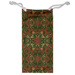 Modern Tropical Motif Print Jewelry Bag from ArtsNow.com Front