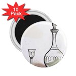 Wine Glass And Decanter 2.25  Magnets (10 pack) 