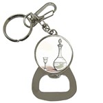 Wine Glass And Decanter Bottle Opener Key Chain