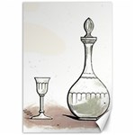 Wine Glass And Decanter Canvas 12  x 18 