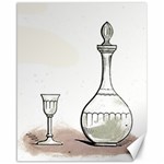 Wine Glass And Decanter Canvas 16  x 20 