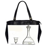 Wine Glass And Decanter Oversize Office Handbag (2 Sides)