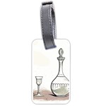 Wine Glass And Decanter Luggage Tag (one side)