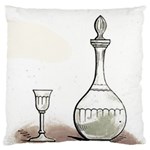 Wine Glass And Decanter Standard Flano Cushion Case (One Side)