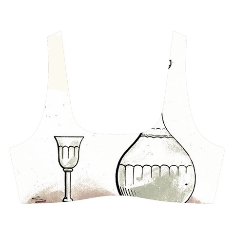 Wine Glass And Decanter Cross Back Hipster Bikini Set from ArtsNow.com Front