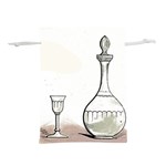 Wine Glass And Decanter Lightweight Drawstring Pouch (M)